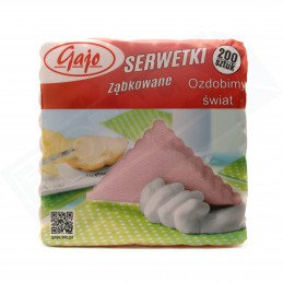 Serwetka ząbkowana różowa