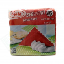 Serwetka ząbkowana czerwona