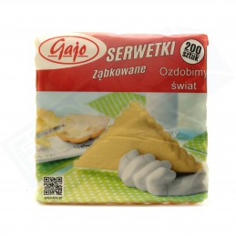 Serwetka ząbkowana żółta