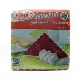 Serwetka ząbkowana bordowa