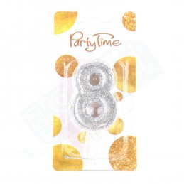 Świeczka urodzinowa srebrna...